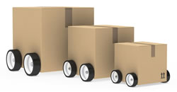 three different sized storage units 